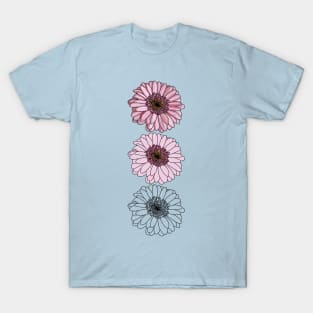 Floral Art Three Gerberas Column T-Shirt